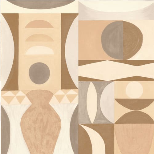 papier peint géométrique avec des formes abstraites beige