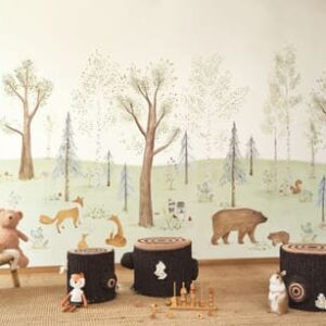 papier peint pour enfant représentant une forêt