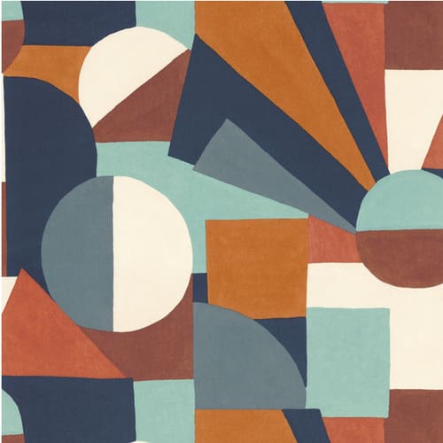 papier peint géométrique avec des formes abstraites multicolores