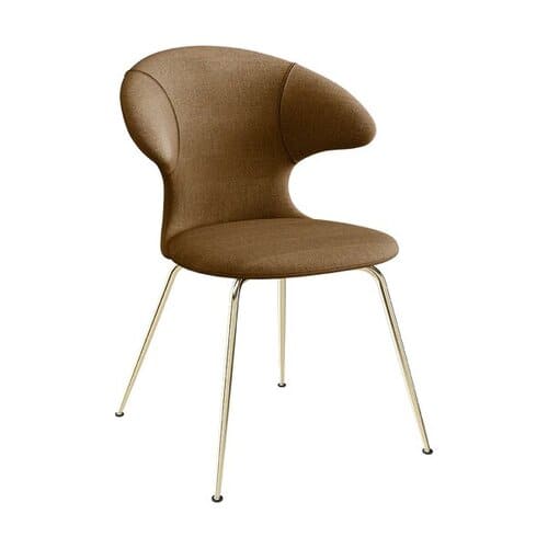 Chaise brun rembourrée et design