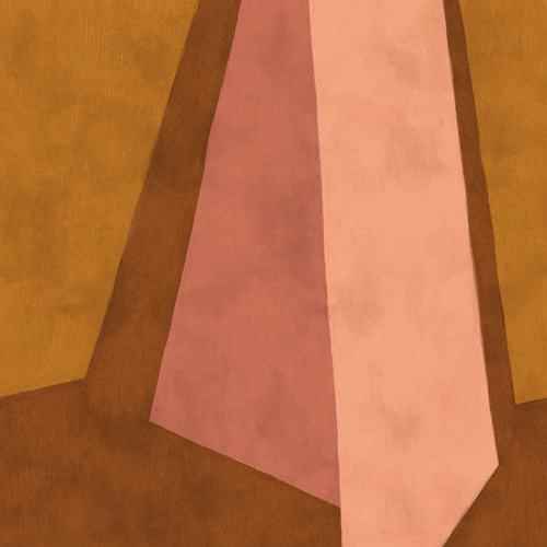 image d'un papier peint avec des formes géométriques et graphique, la couleur dominante est le marron