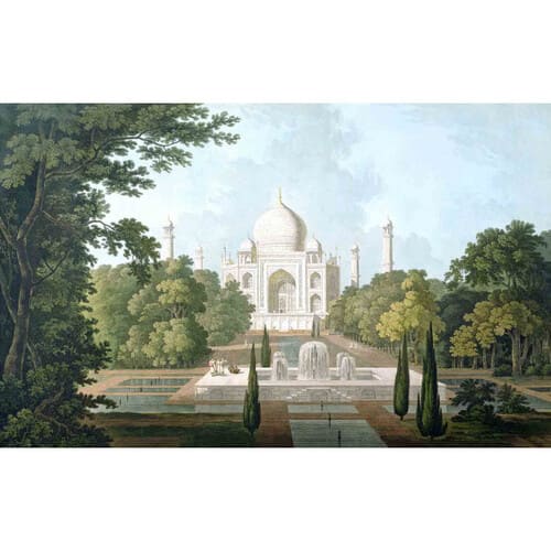Papier peint représentant le Taj Mahal.