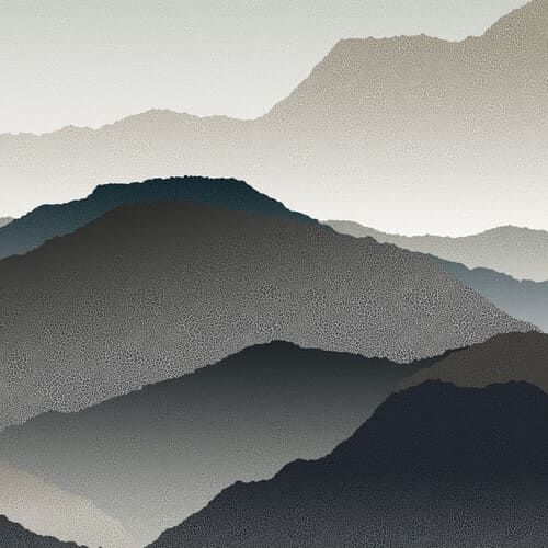 papier peint panoramique avec un paysage dégradé de couleurs gris