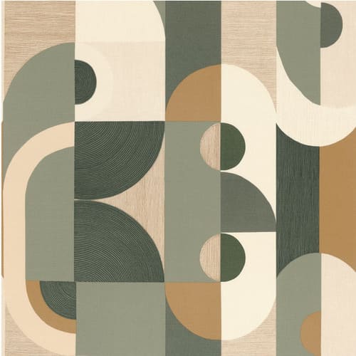 papier peint géométrique avec des formes abstraites vertes